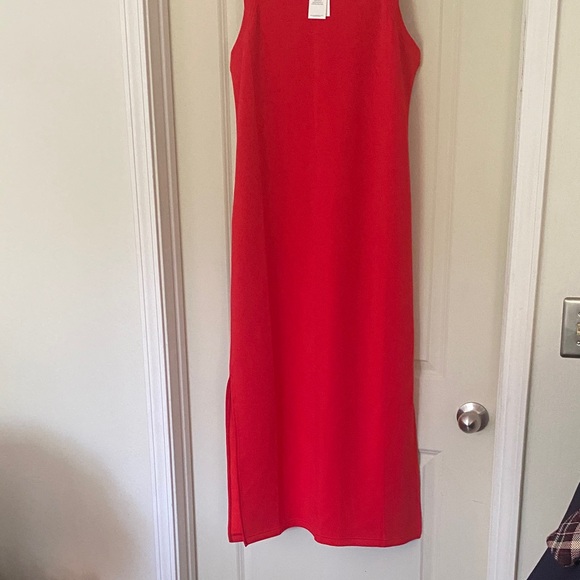 SPANX Vibrant Red Sleeveless Shift Dress Air Essential Size Large NWT! - Picture 3 of 9